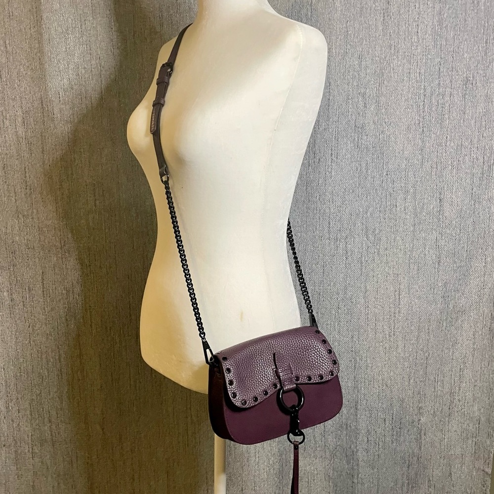 Rebecca Minkoff NWOT never used leather crossbody w/ steel hardware & tassel